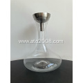 Clear Decanter Glass with Stainless Steel Stopper